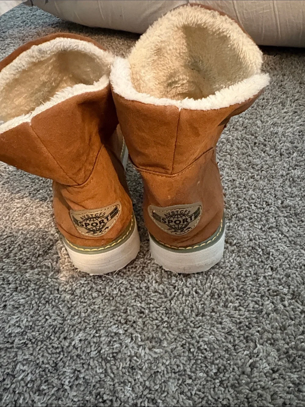 Cozy Suede Winter Boots - Tan